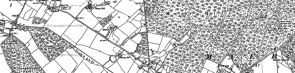 Old map of Blackbrook in 1879