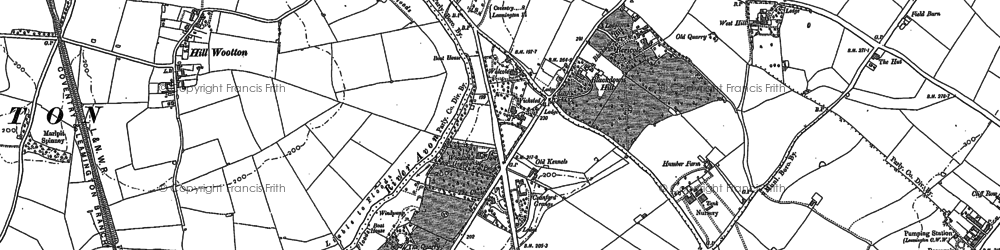 Old map of Blackdown in 1886