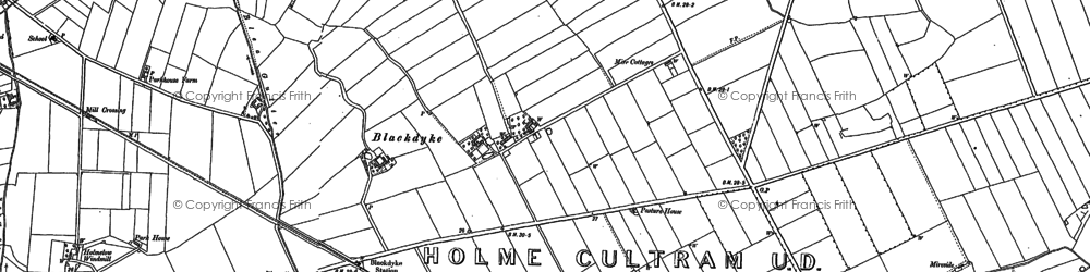 Old map of Blackdyke in 1899