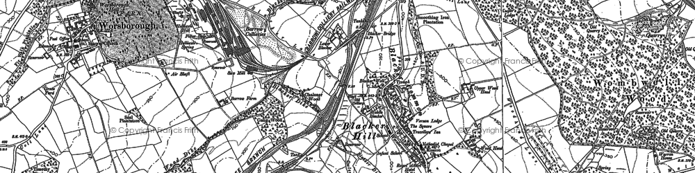 Old map of Platts Common in 1851