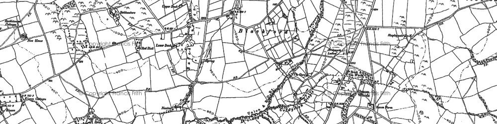 Old map of Boyne Water in 1883