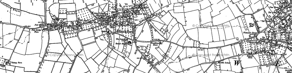Old map of Blackford in 1884
