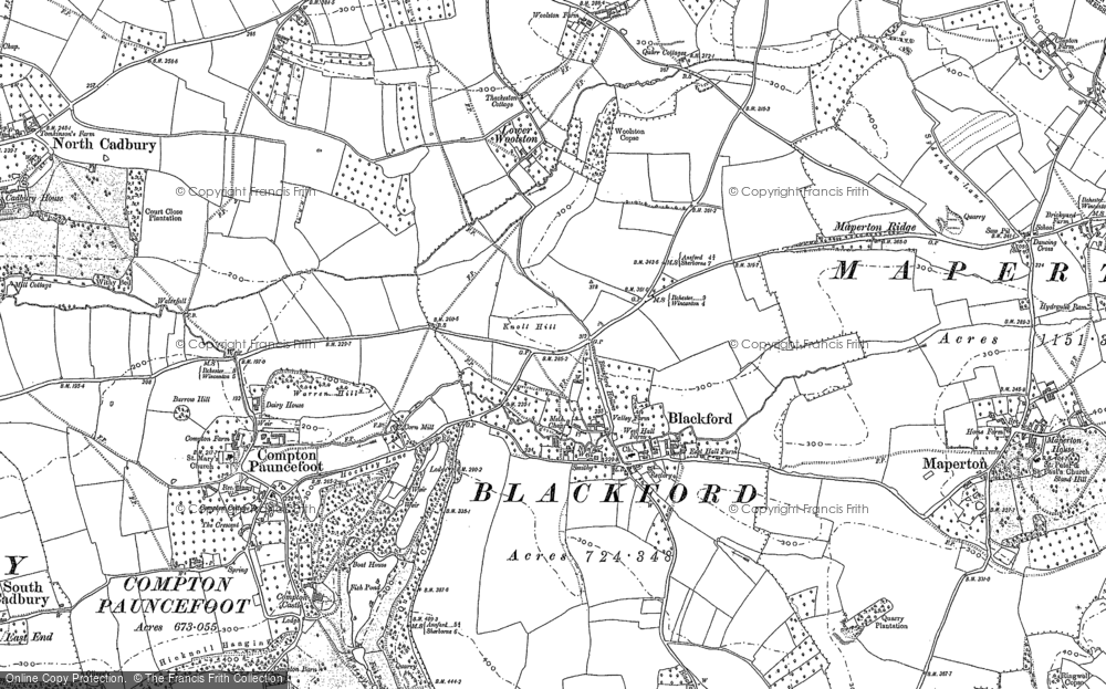 Old Map of Historic Map covering Lower Woolston in 1885