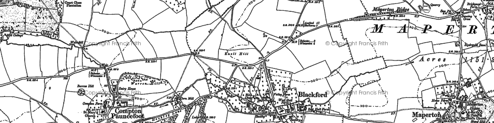 Old map of Blackford in 1885