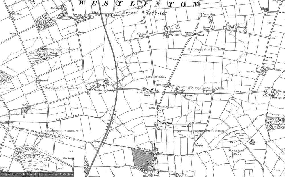 Old Map of Historic Map covering Alstonby Grange in 1899