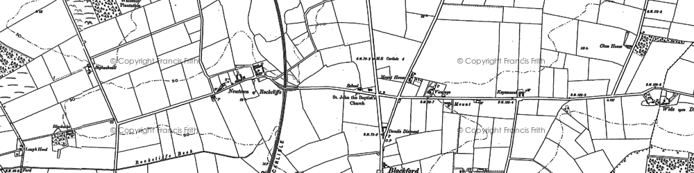 Old map of Blackford in 1899