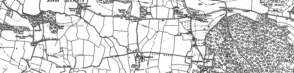 Old map of Blackford in 1902