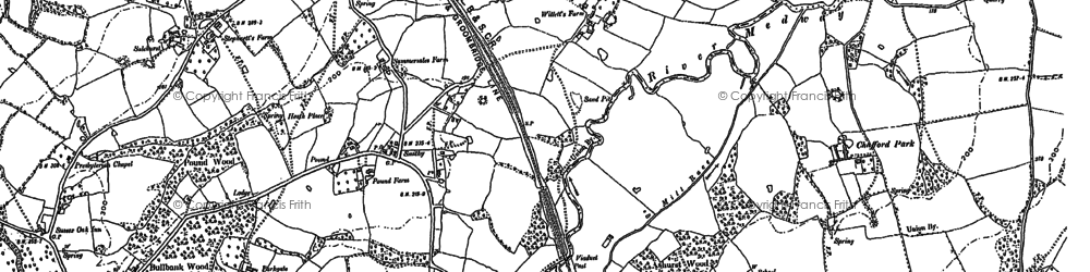 Old map of Blackham in 1907