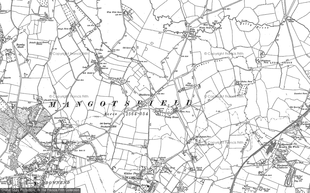 Old Map of Blackhorse, 1881 in 1881
