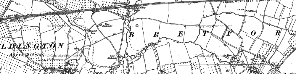Old map of Blackminster in 1883