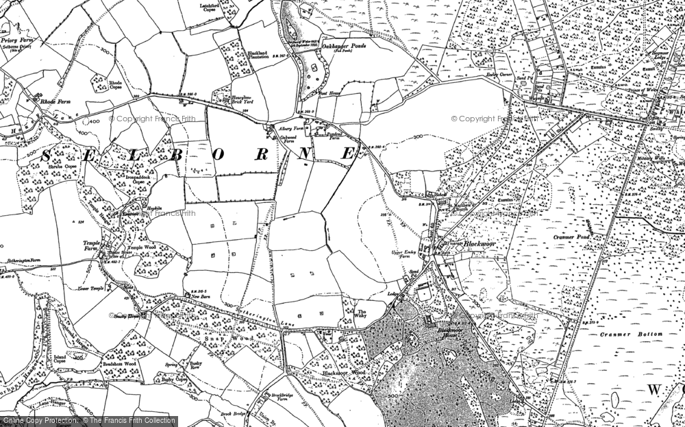 Old Map of Blackmoor, 1908 - 1909 in 1908
