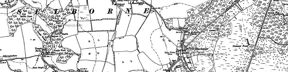 Old map of Bradshott Hall in 1908