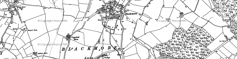 Old map of Blackmore in 1895