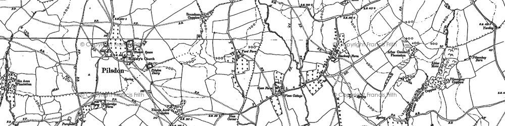 Old map of Blackney in 1886