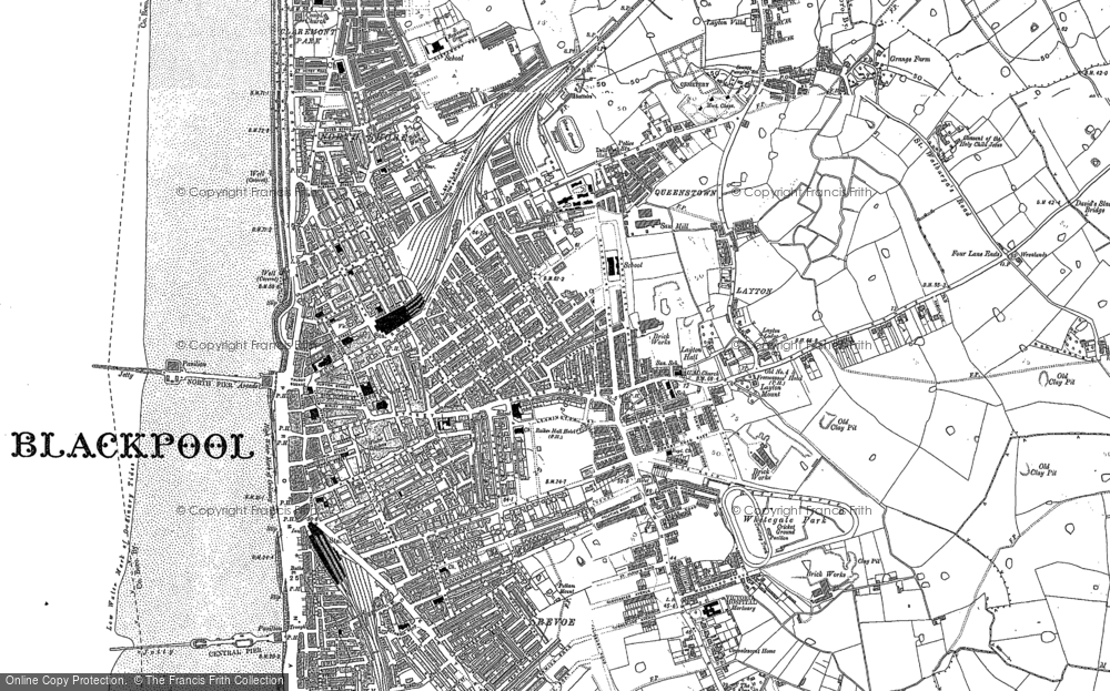 Old Map of Historic Map covering Hoohill in 1891