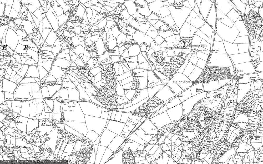 Old Map of Historic Map covering Beavor Grange in 1903