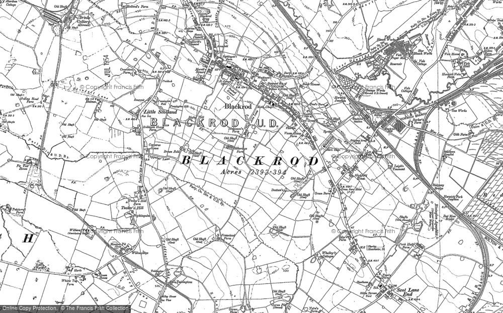 Old Map of Historic Map covering Little Scotland in 1892