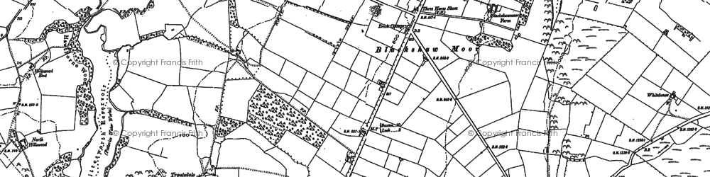Old map of Blackshaw Moor in 1878