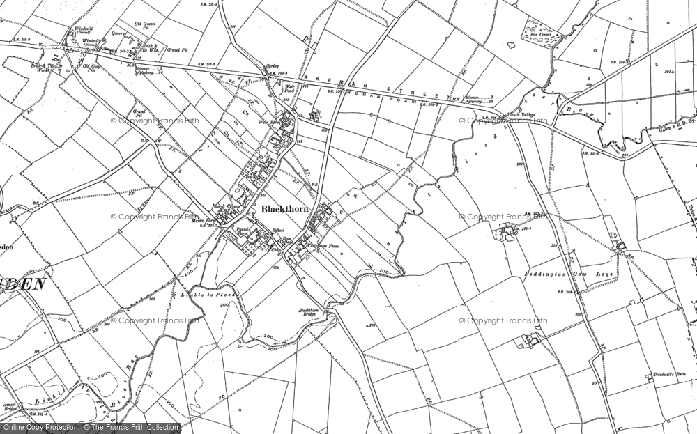 Old Map of Blackthorn, 1919 in 1919