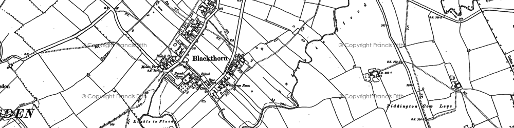 Old map of Blackthorn in 1919