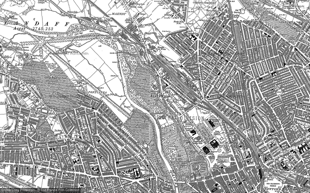 Old Map of Blackweir, 1899 - 1916 in 1899