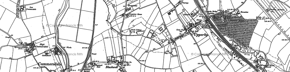 Old map of Blackwell in 1899