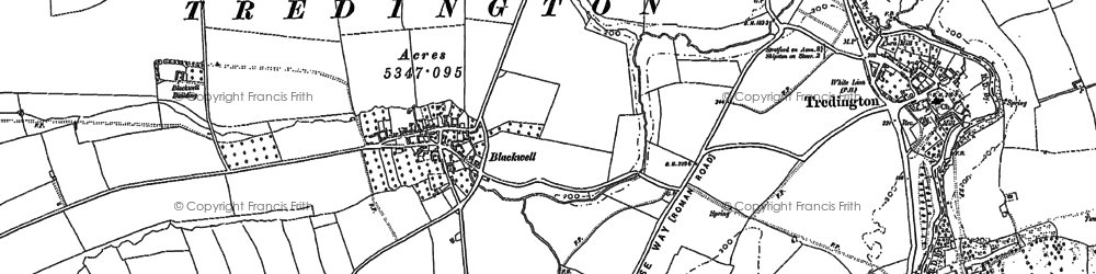 Old map of Blackwell in 1900