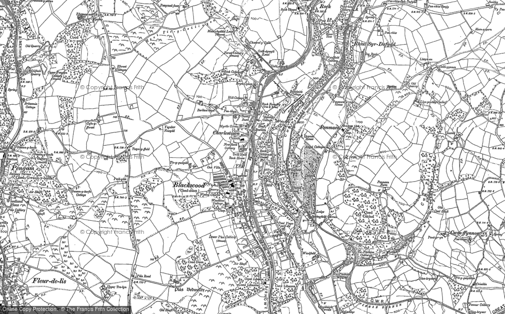 Old Map of Blackwood, 1899 - 1916 in 1899