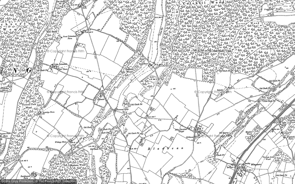 Old Map of Historic Map covering Park Gate in 1896