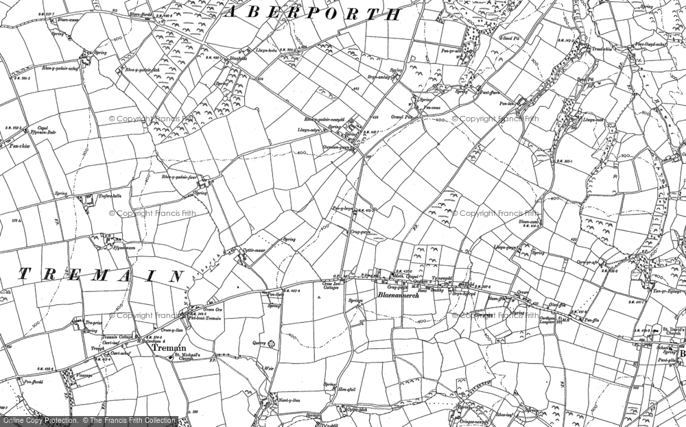 Old Map of Historic Map covering Blaenpistyll in 1904
