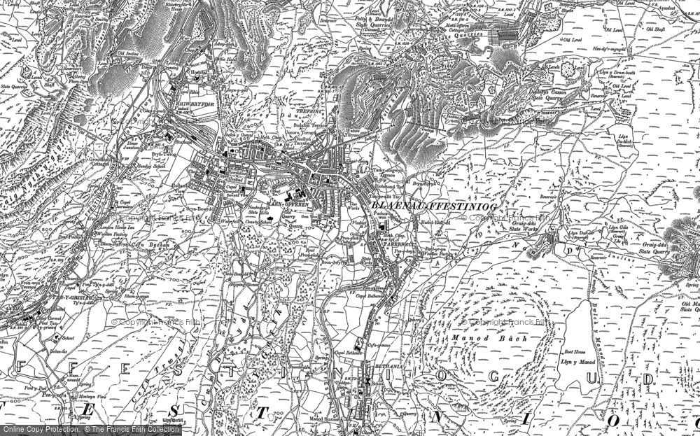 Old Map of Blaenau Ffestiniog, 1899 in 1899