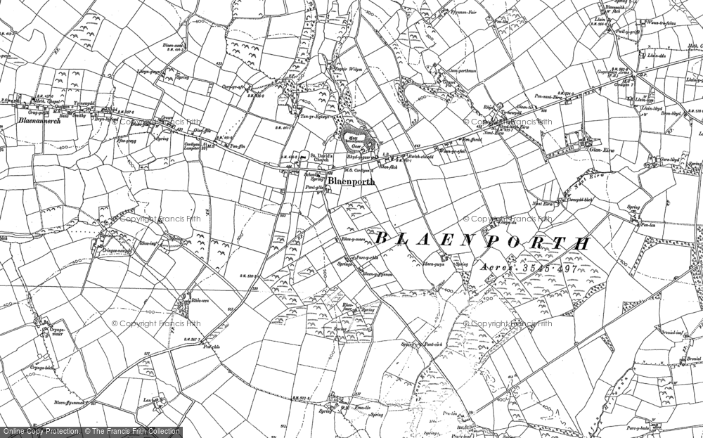 Old Map of Blaenporth, 1887 - 1904 in 1887