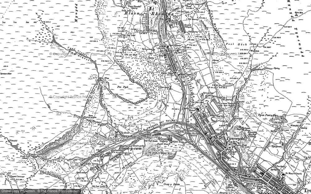 Old Map of Blaenrhondda, 1897 in 1897