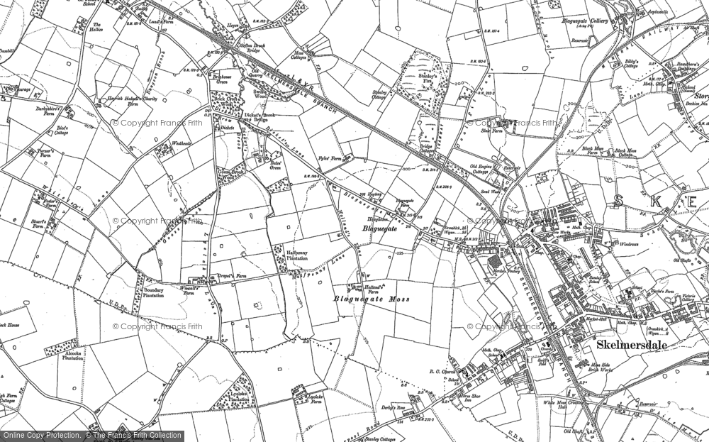 Old Map of Blaguegate, 1891 - 1892 in 1891