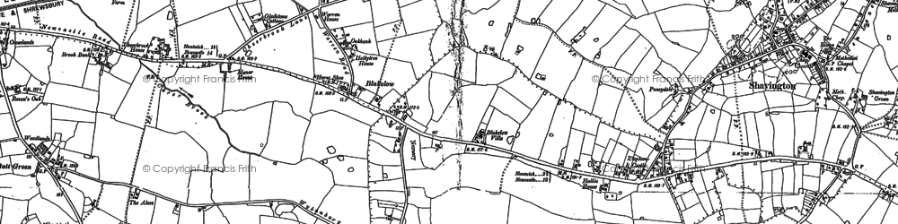 Old map of Blakelow in 1897