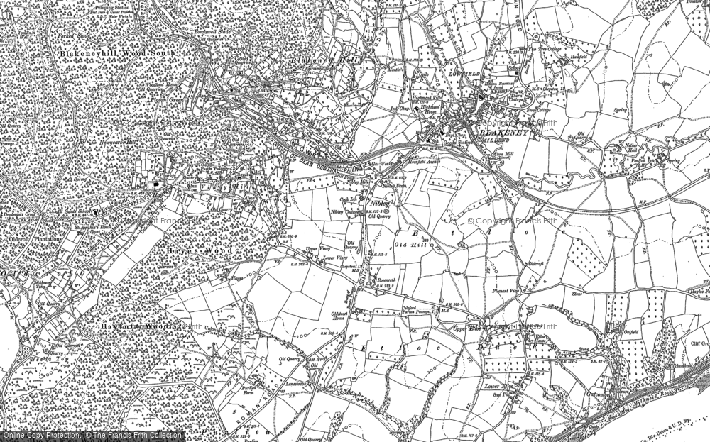 Old Map of Blakeney, 1879 in 1879