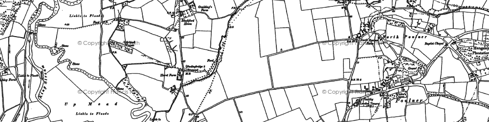 Old map of Blashford in 1908