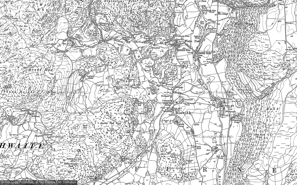 Old Map of Historic Map covering Appletree Holme in 1911