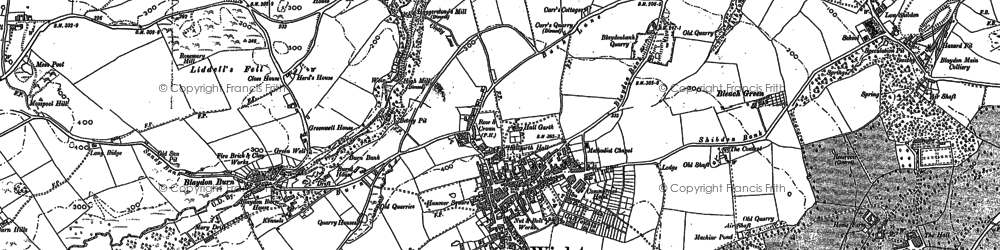 Old map of Blaydon in 1895
