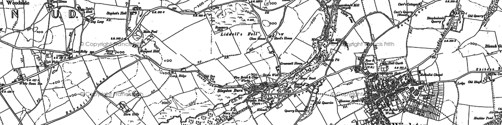 Old map of Blaydon Burn in 1895