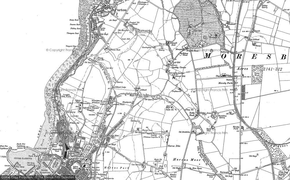Old Map of Historic Map covering Quality Corner in 1923