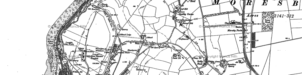 Old map of Bleach Green in 1923