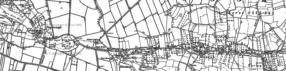 Old map of Bleadney in 1884
