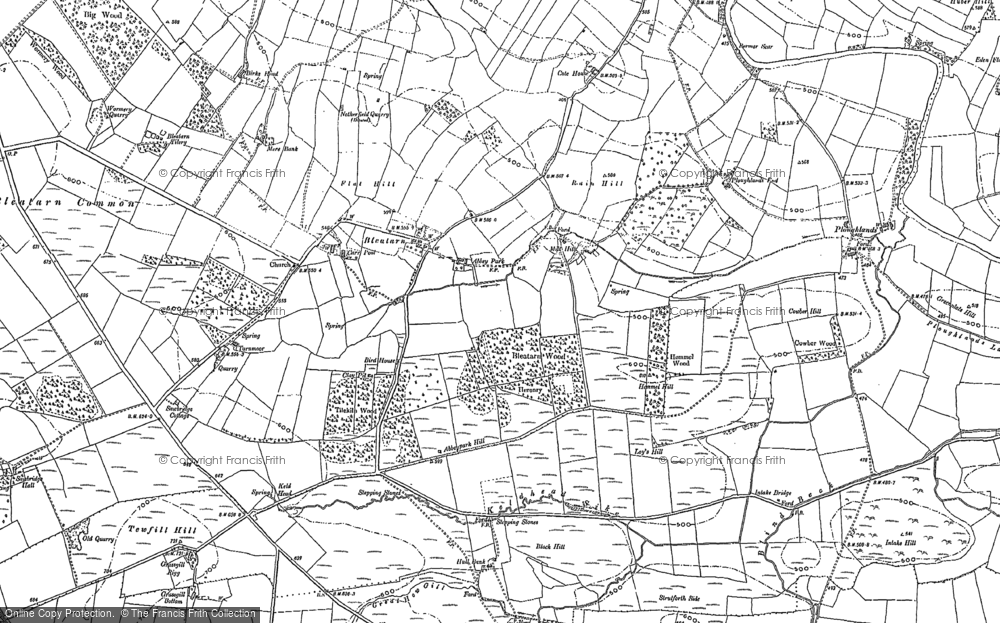 Old Map of Bleatarn, 1897 in 1897
