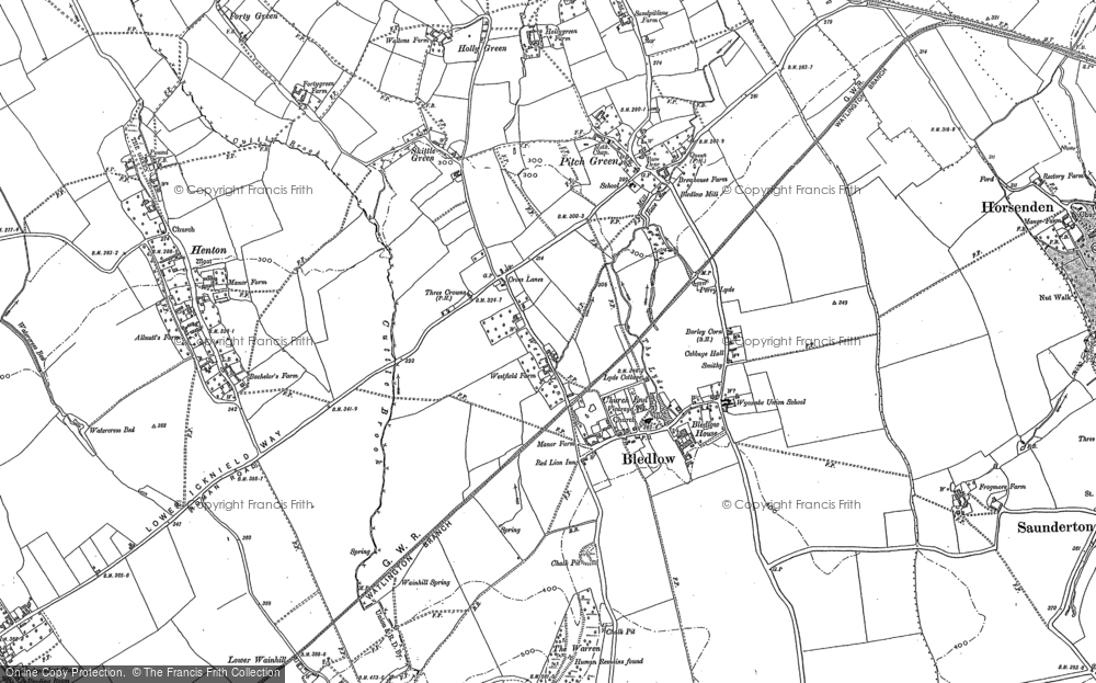 Old Map of Historic Map covering Holly Green in 1897