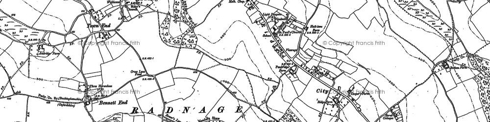 Old map of Bledlow Ridge in 1897