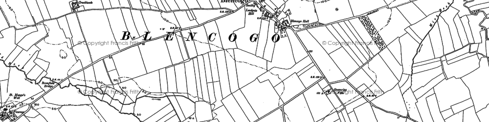 Old map of Blencogo in 1899