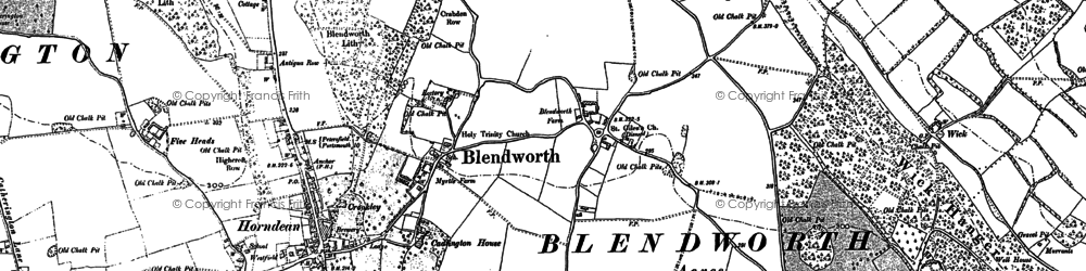 Old map of Blendworth in 1907