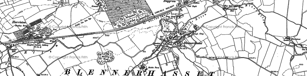 Old map of Blennerhasset in 1899