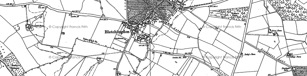 Old map of Bletchingdon in 1898